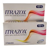 Itrazox Capsules 100Mg (1 Box  = 4 Capsules)